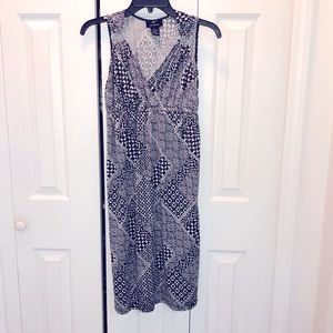 {Contemporary} Black and White Printed Dress
